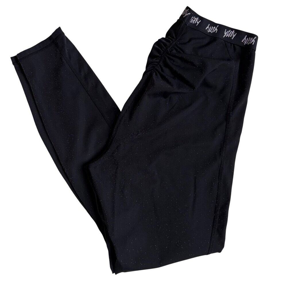 Yitty Spotlight Ruched Legging (Shimmered Iconic Black) - Size Small